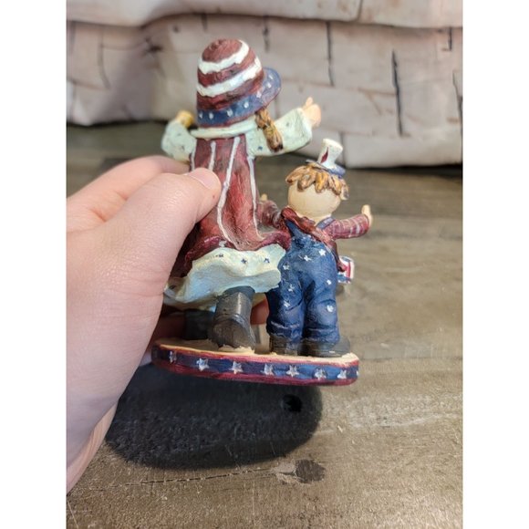 Boy girl Drummer July 4th American flag USA figure decor 2009 - Picture 4 of 4